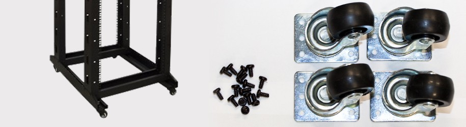 Hur fäster jag hjulen på patchskåpet eller serverskåpet? Monteringsanvisning: Hur fäster jag hjulen på serverskåpet?