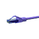 UTP CAT6a patchkabel 1m lila - 100% koppar