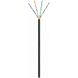 CAT6 U/UTP 305m utomhuskabel på en rulle flexibel svart CCA