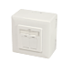 CAT6a UTP / STP utanpåliggande låda, elfenben