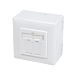 CAT6a UTP / STP utanpåliggande låda, vit