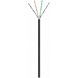 CAT6 U/UTP 100m utomhuskabel på en rulle flexibel svart CCA
