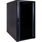 22U serverskåp med glasdörr 600x1000x1200mm (BxDxH)
