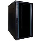 22U serverskåp med glasdörr 600x800x1200mm (BxDxH)