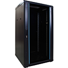 22U serverskåp med glasdörr 600x600x1200mm (BxDxH)