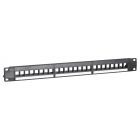 UTP patchpanel för keystones - 24 portar