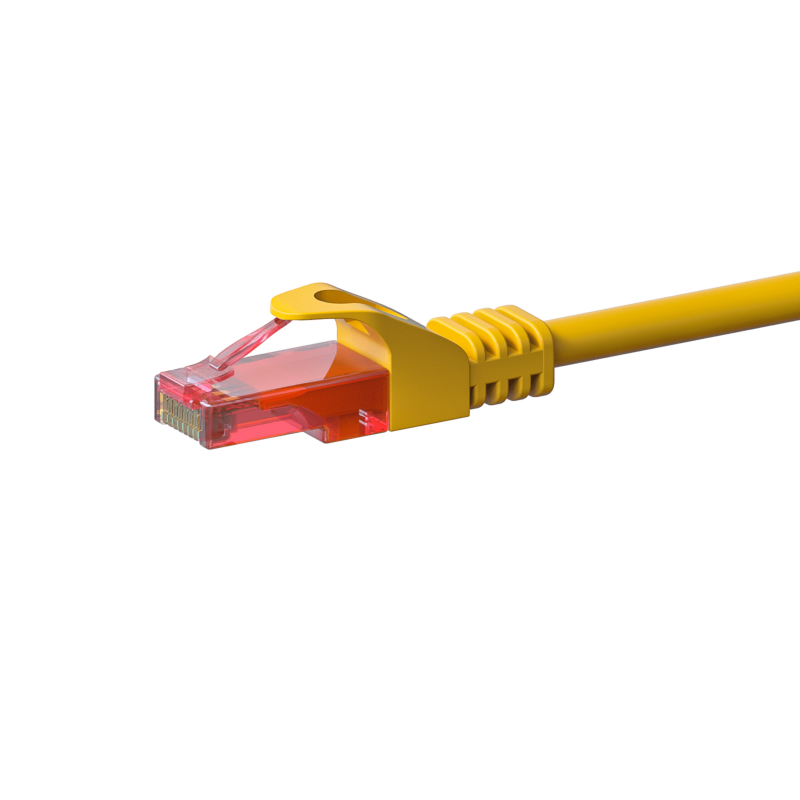 UTP CAT6 patchkabel 2m gul - 100% koppar
