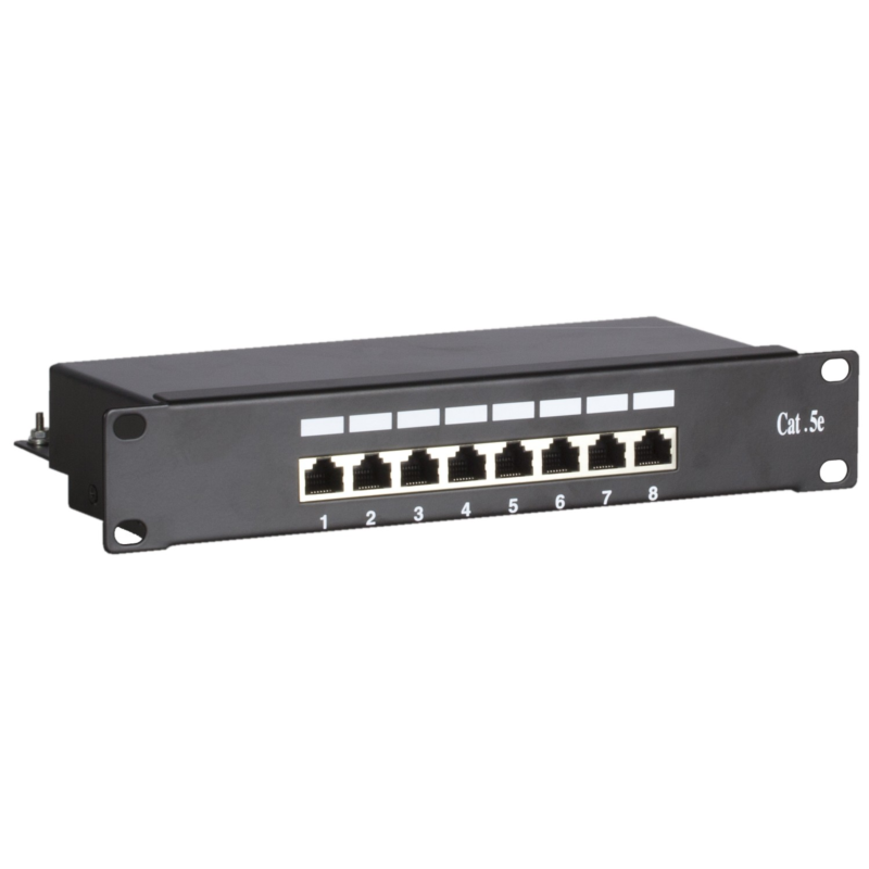 10 tum CAT5e FTP patchpanel - 8 portar