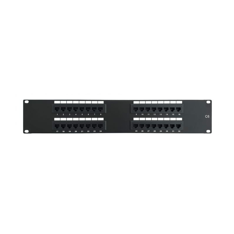 CAT6 UTP patchpanel - 32 portar - 2U