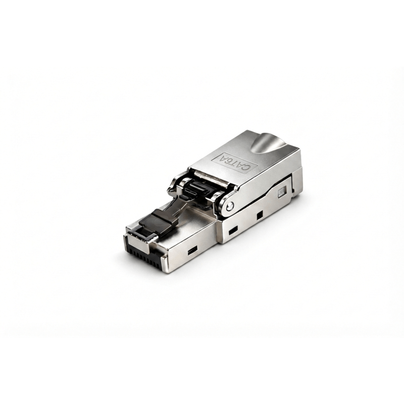 DANICOM S/FTP CAT6A Verktygslös RJ45-kontakt - för styv kärna