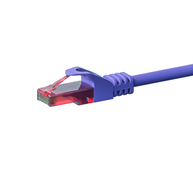 UTP CAT6 patchkabel 2m lila - 100% koppar