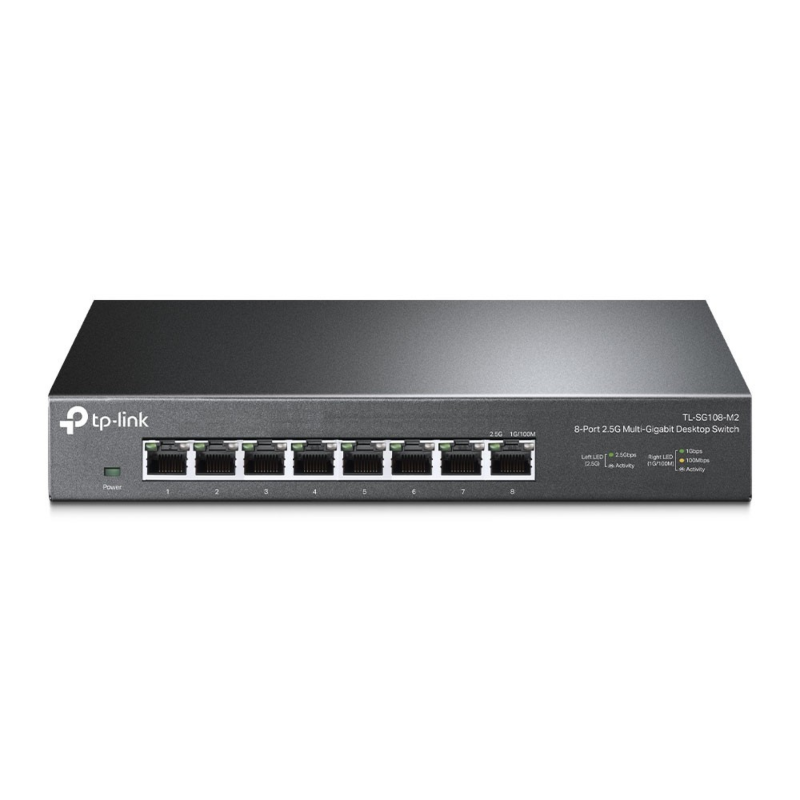 TP-Link 8-portar SG108 Multi-Gigabit ohanterad switch