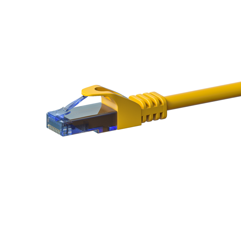 UTP CAT6a patchkabel 5m gul - 100% koppar