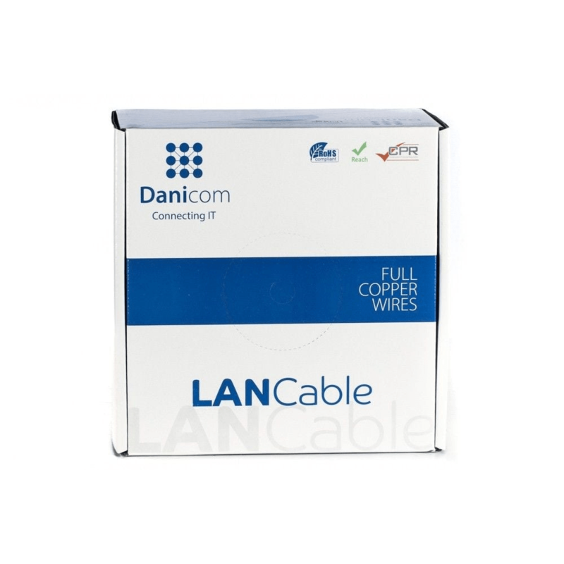 DANICOM CAT7 S/FTP 100m kabel på rullstyv - LSZH (Dca)