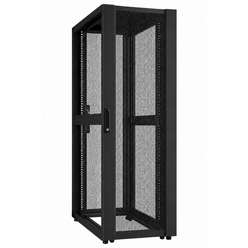 48U Datacenter serverskåp med perforerad dörr 600x1200x2250mm (BxDxH)