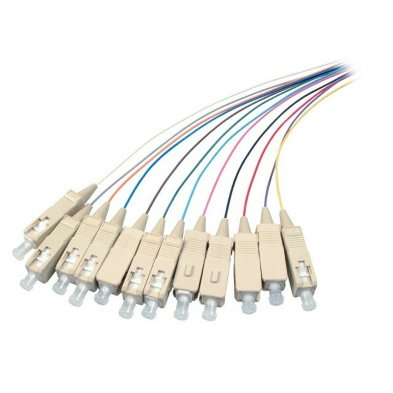 OS2 fiberoptisk pigtail färgad set SC/APC - 12 stycken