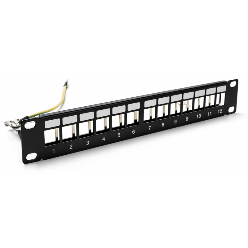 10 tums STP patchpanel för keystones - 12 portar
