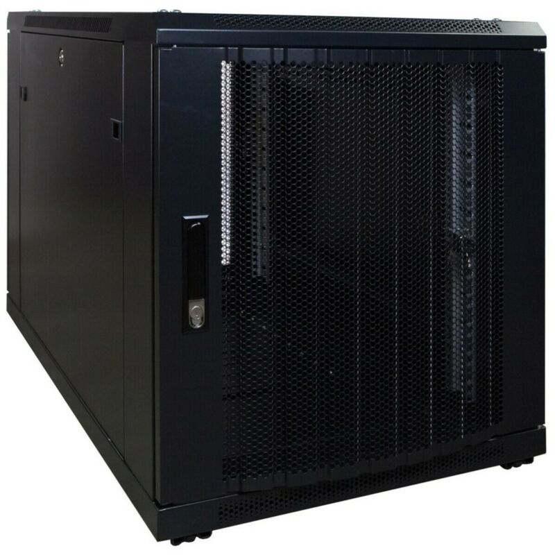 12U miniserverskåp med perforerad dörr 600x1000x720mm (BxDxH)