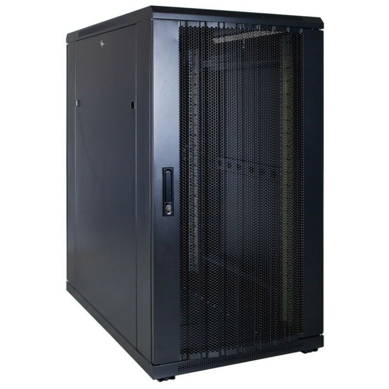 22U serverskåp med perforerad dörr 600x1000x1200mm (BxDxH)