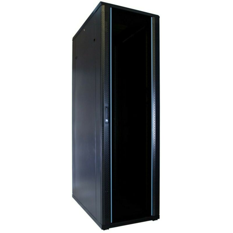 42U serverskåp med glasdörr 600x1000x2000mm (BxDxH)