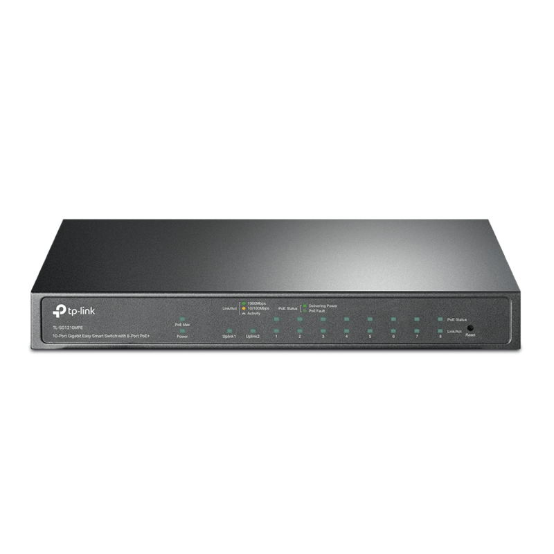 TP-Link 10-Port 1210 hanterad PoE smart switch