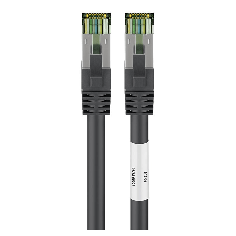 Cat8 S/FTP (PIMF) patchkabel 0,50m svart