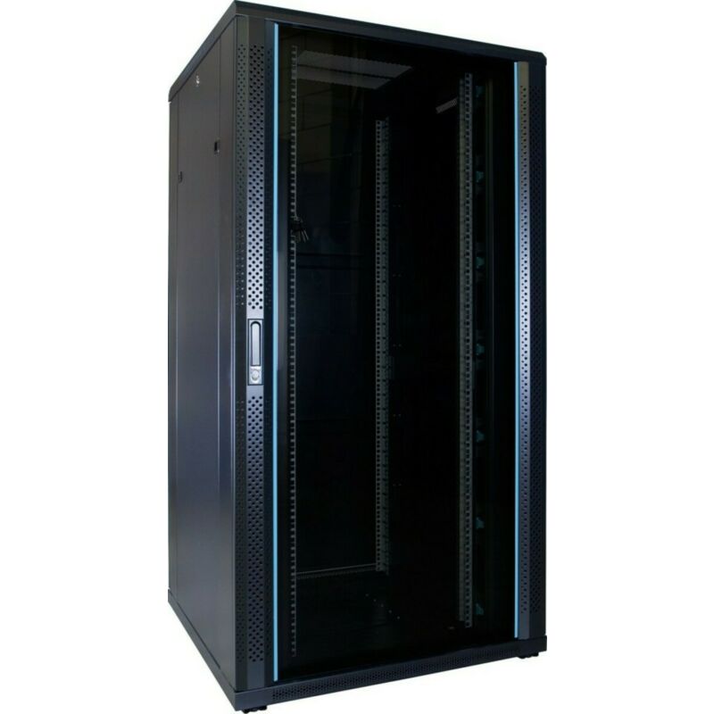 32U serverskåp med glasdörr 800x800x1600mm (BxDxH)