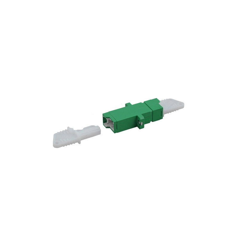 Single-mode koppling E2000-E2000 simplex grön