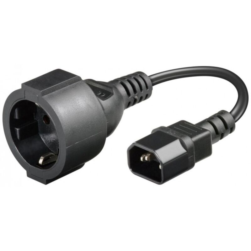 Strömkabel AC-kontakt till C14 0,15m - adapter