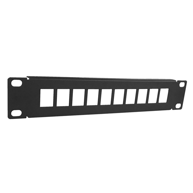 10 tums UTP patchpanel för keystones - 10 portar
