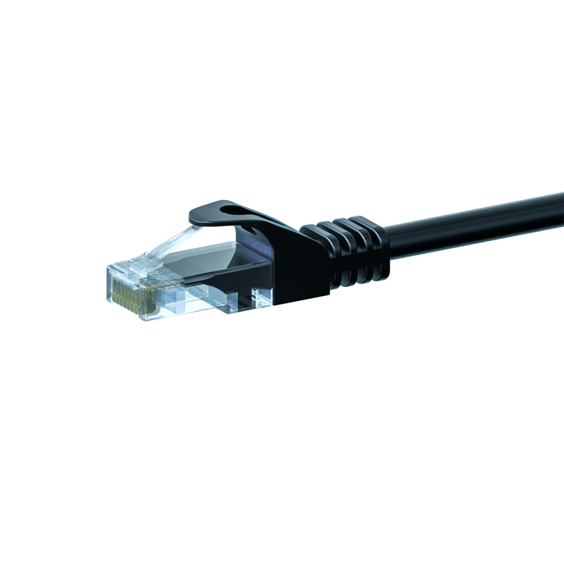 UTP CAT5e patchkabel 50m svart - 100% koppar