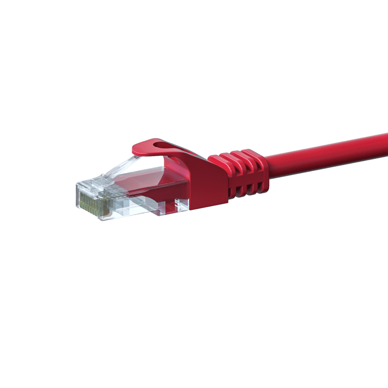 UTP CAT5e patchkabel 15m röd - 100% koppar