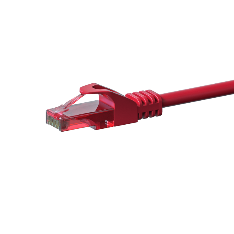 UTP CAT6 patchkabel 3m röd - 100% koppar
