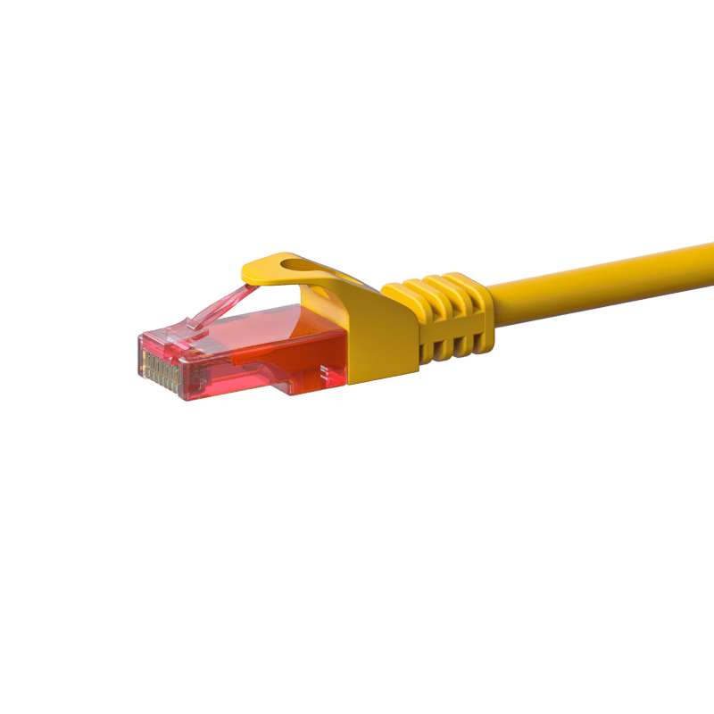 UTP CAT6 patchkabel 20m gul - 100% koppar