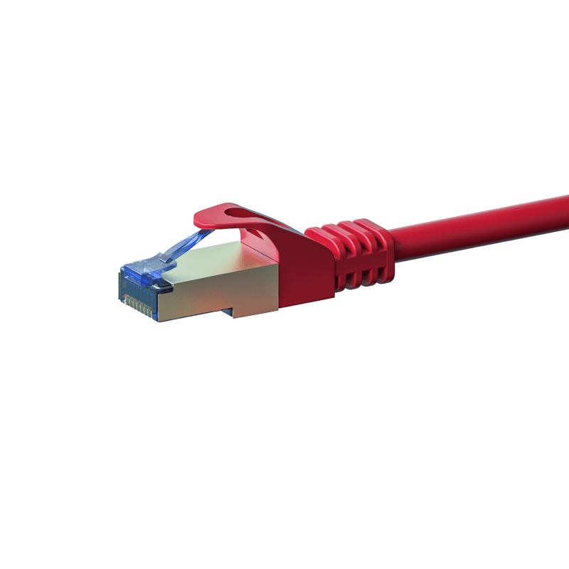 CAT6a S/FTP (PIMF) patchkabel 0,50 m röd
