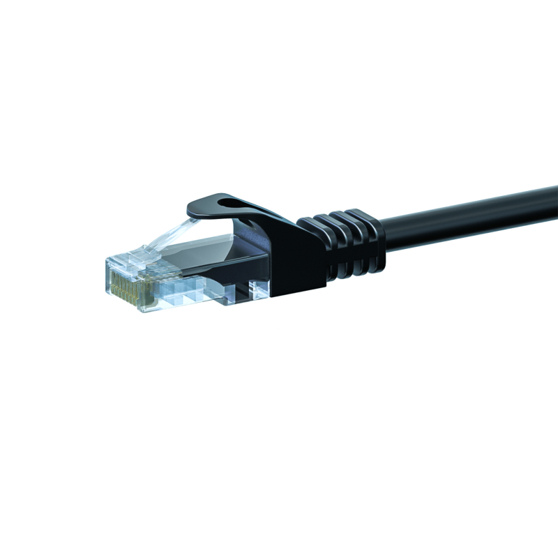 CAT5e UTP patchkabel 0,25m svart - CCA