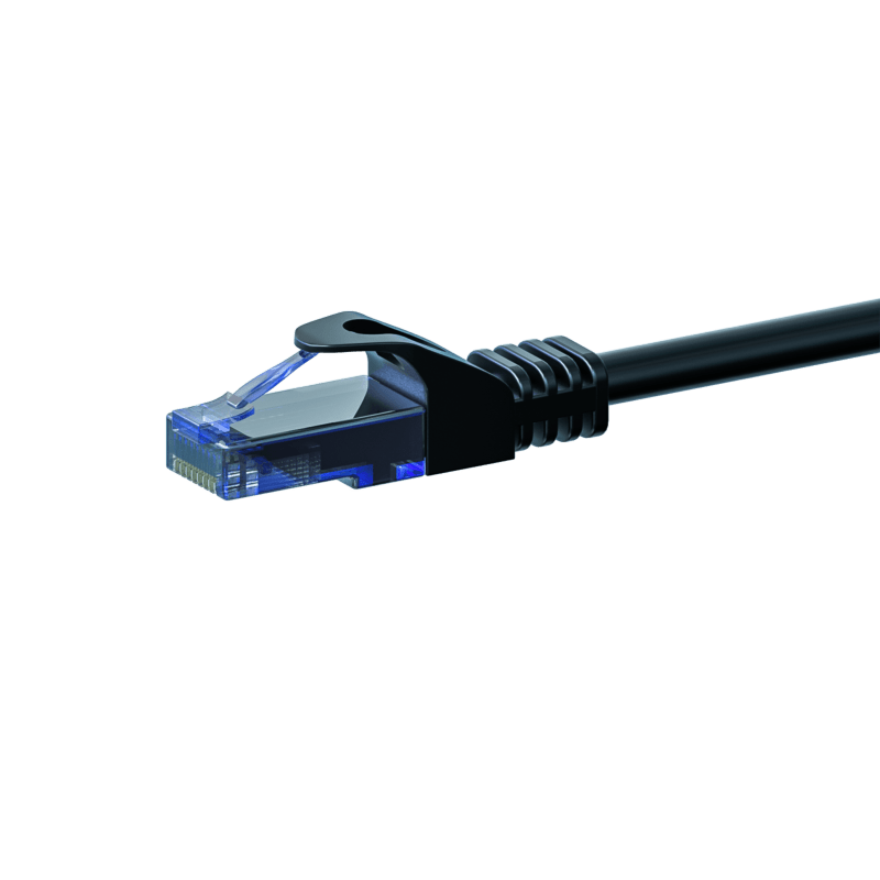 UTP CAT6a patchkabel 0,50m svart - 100% koppar