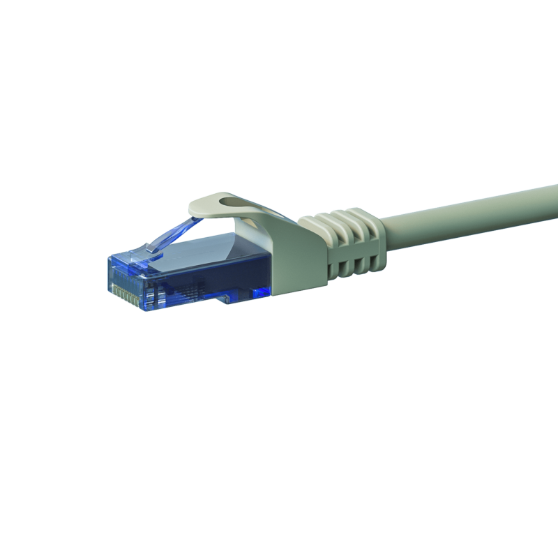 UTP CAT6a patchkabel 3m grå - 100% koppar