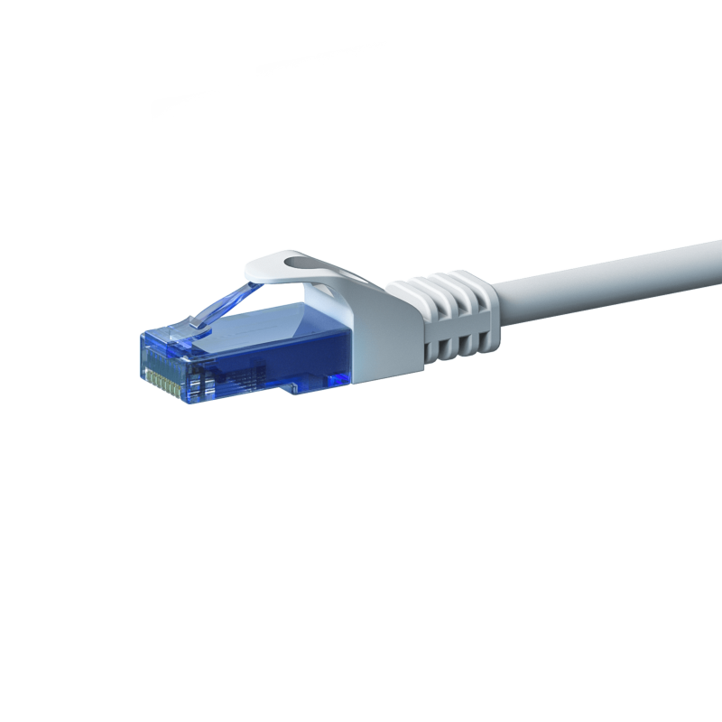 UTP CAT6a patchkabel 0,25m vit - 100% koppar