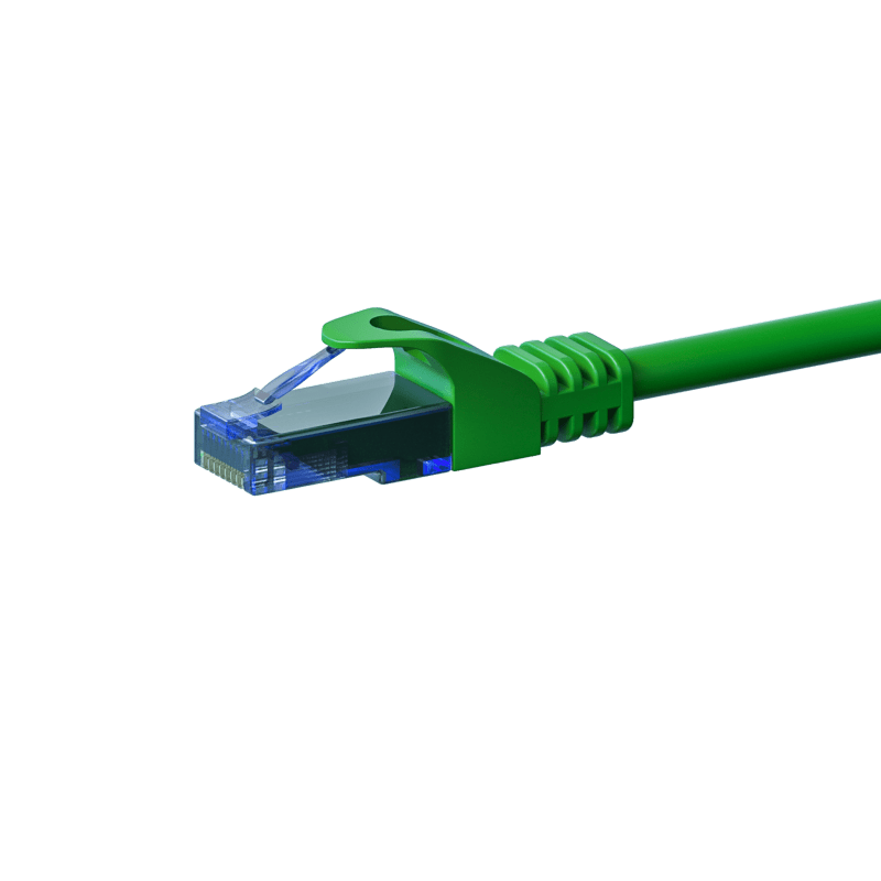 UTP CAT6a patchkabel 0,50m grön - 100% koppar