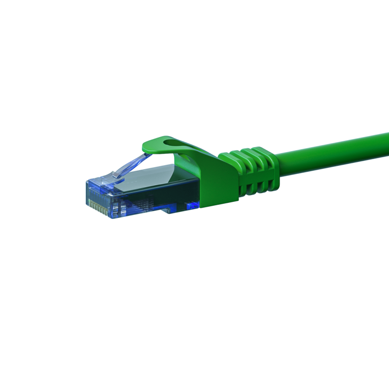 UTP CAT6a patchkabel 20m grön - 100% koppar