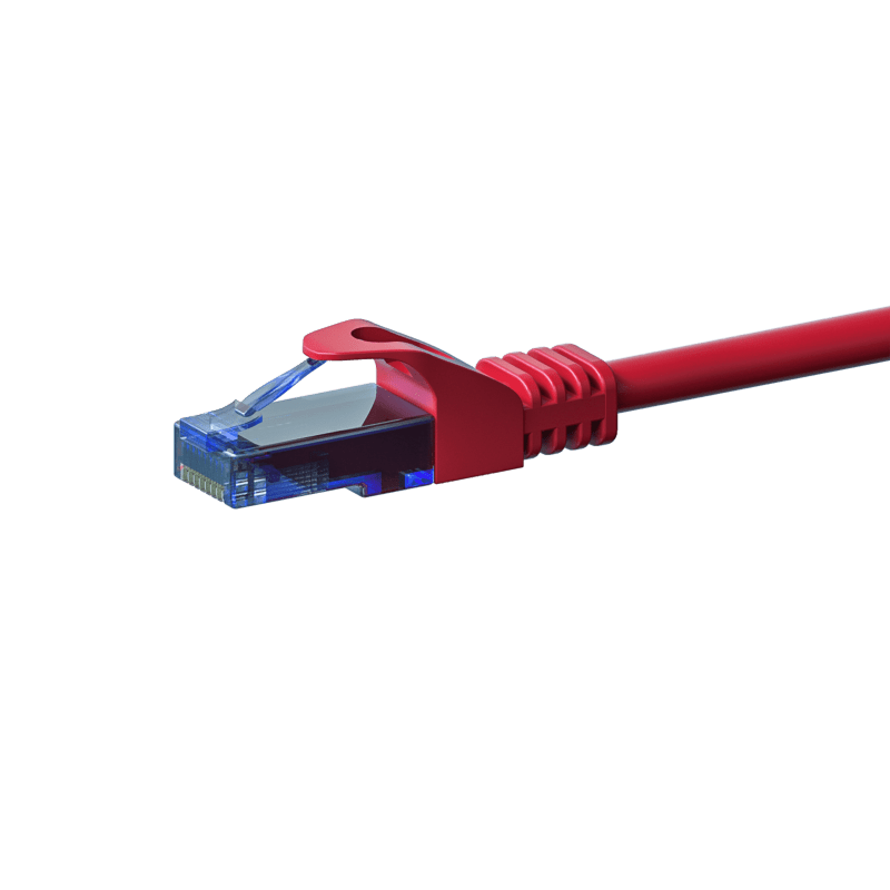 UTP CAT6a patchkabel 0,50m röd - 100% koppar