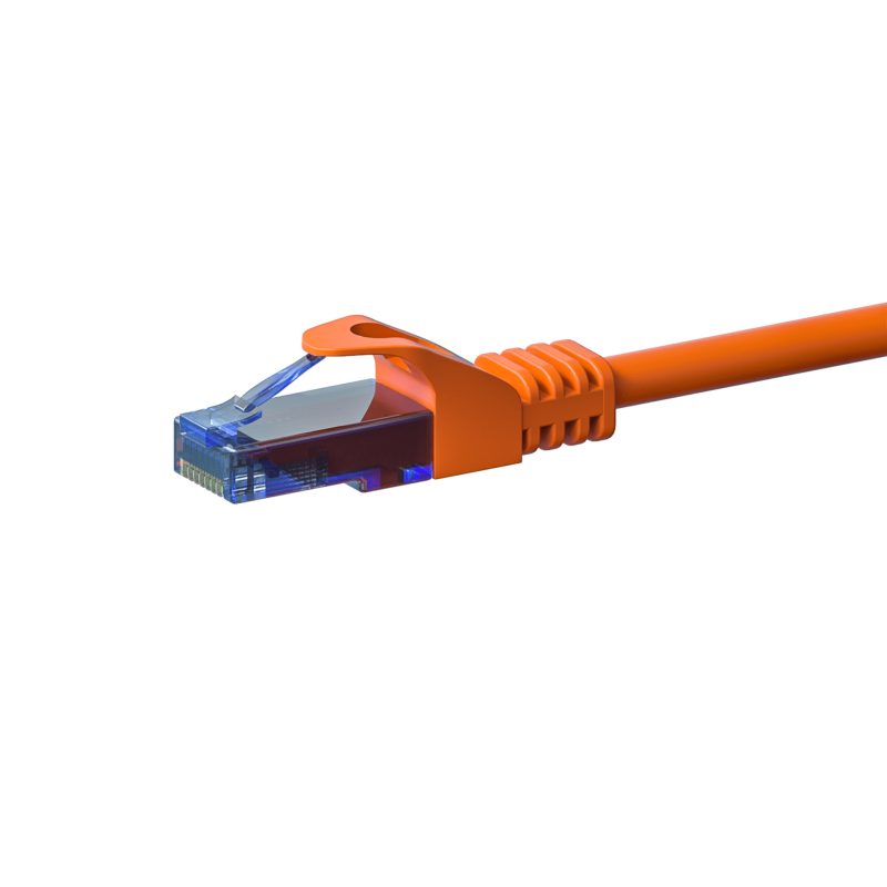 UTP CAT6a patchkabel 10m orange - 100% koppar