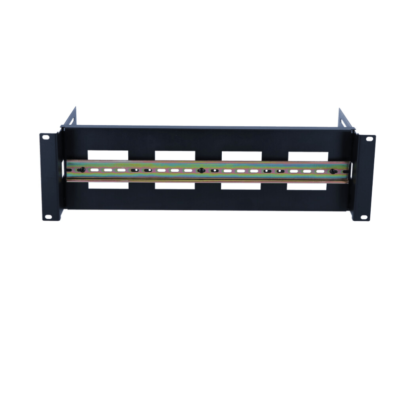 3U DIN-skena för 19 tums ställ - djupjusterbar