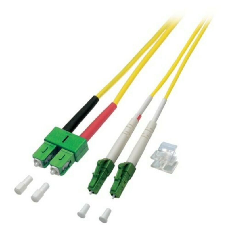 OS2 duplex fiberoptisk kabel LC/APC-SC/APC 3m