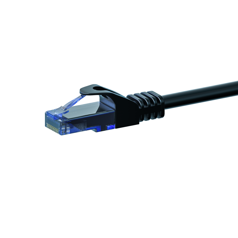 UTP CAT6a patchkabel 5m svart - 100% koppar