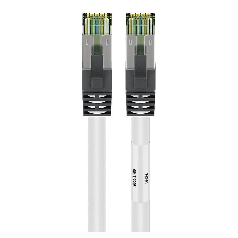 Cat8 S/FTP (PIMF) patchkabel 1m vit