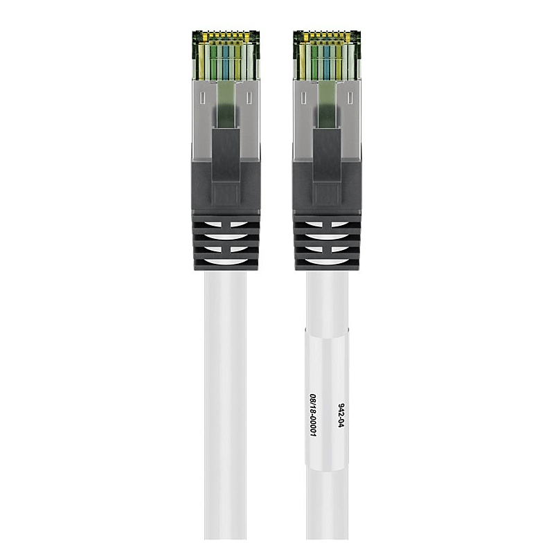 Cat8 S/FTP (PIMF) patchkabel 5m vit