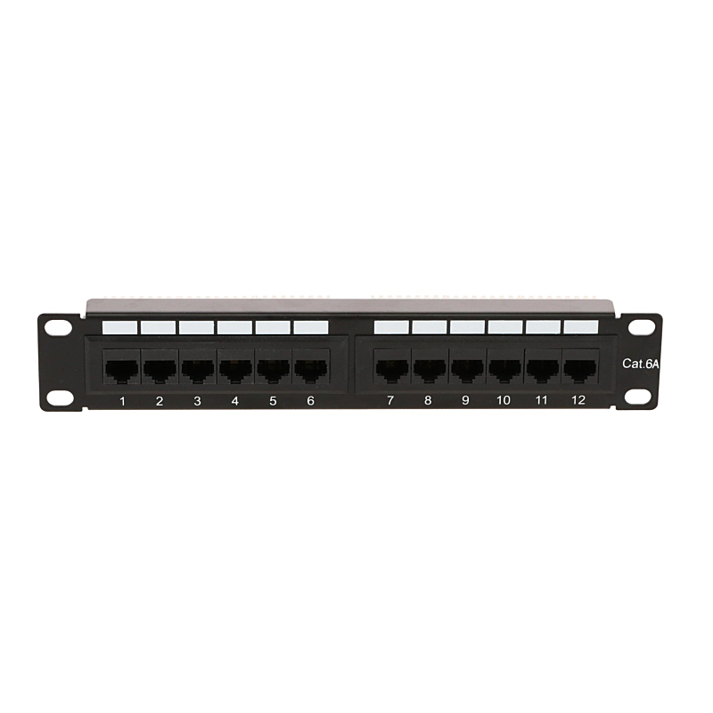 10 tum CAT6a UTP patchpanel - 12 portar