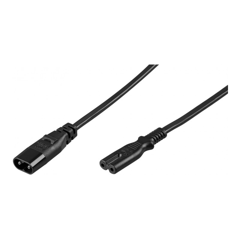 Strömkabel C7 till C8 2m svart